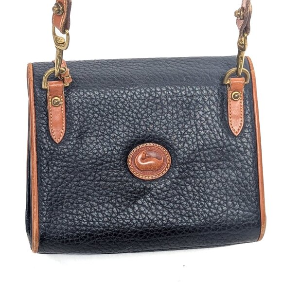 DOONEY & BOURKE USA All Weather Leather Mini Shoulder Bag - Navy Blue - Picture 3 of 14